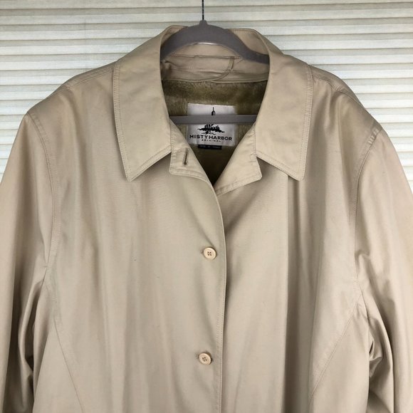 NEW - Misty Harbor Original "Agatha" Button Front Trench Coat Minimalist Classic - Picture 4 of 17